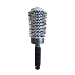 MAT & MAX Professional Ceramic Tourmaline Barrel Round Brush 3" Silver